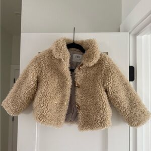 Zara Kids / Sherpa Toggle Coat_size 4/5